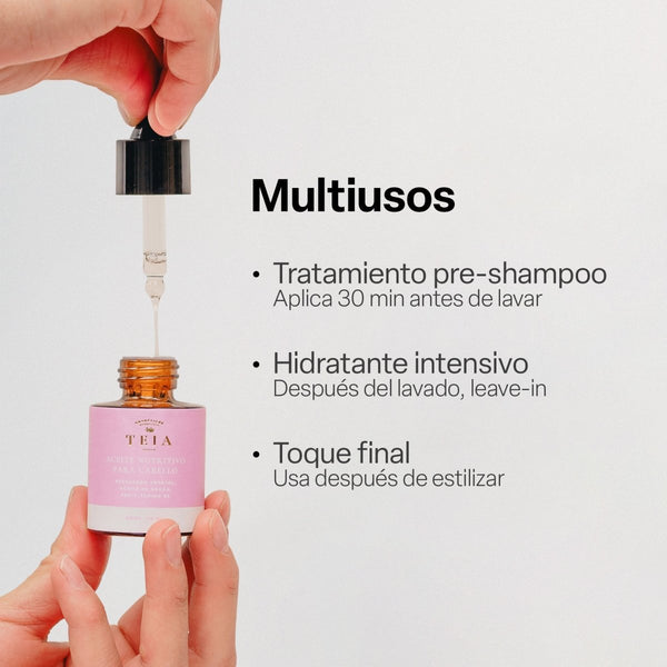 Aceite nutritivo para cabello - TEIA cosmética natural clean beauty