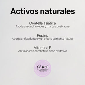 Crema facial de Centella Asiática y Pepino - TEIA Cosméticos cosmética natural clean beauty