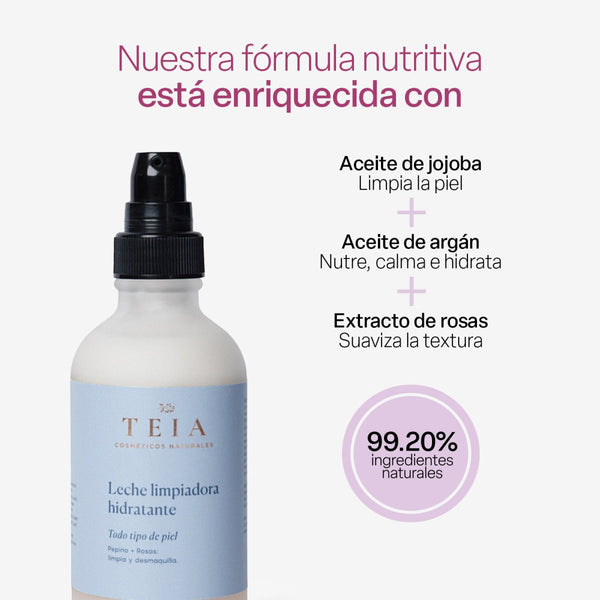 Leche Limpiadora Desmaquillante - TEIA Cosméticos cosmética natural clean beauty