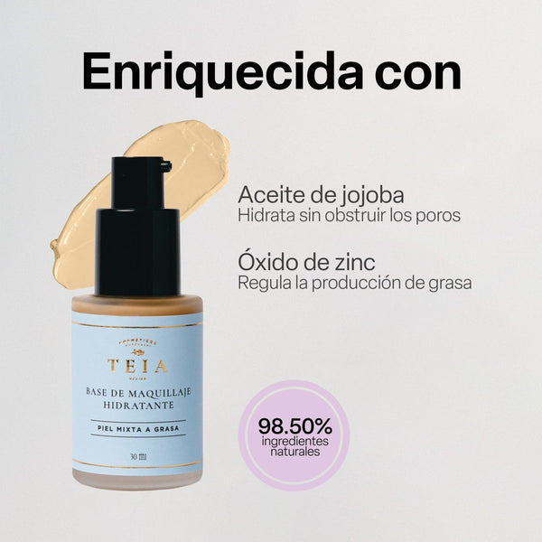 Maquillaje piel mixta a grasa - TEIA Cosméticos cosmética natural clean beauty