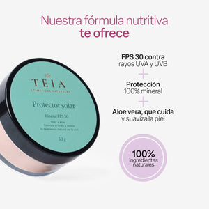 Polvo protector solar con color FPS 30 - TEIA Cosméticos cosmética natural clean beauty #claro #medio #bronceado #shared