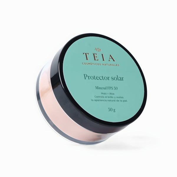 Polvo protector solar con color FPS 30 - TEIA Cosméticos cosmética natural clean beauty