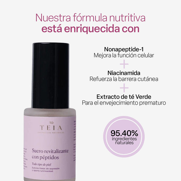Suero de Péptidos Revitalizante - TEIA Cosméticos cosmética natural clean beauty