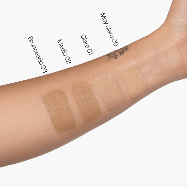 Tinta de maquillaje FPS40 - 00 Muy Claro - TEIA cosmética natural clean beauty