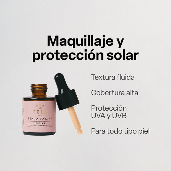 Tinta de Maquillaje FPS40 - 02 Medio - TEIA cosmética natural clean beauty