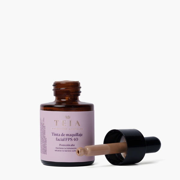 Tinta Facial de Maquillaje FPS 40 - TEIA Cosméticos cosmética natural clean beauty #00muyclaro #01claro #02medio #03bronceado #shared